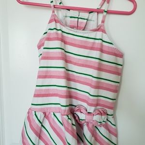 Janie and jack pink and green strip tank 6